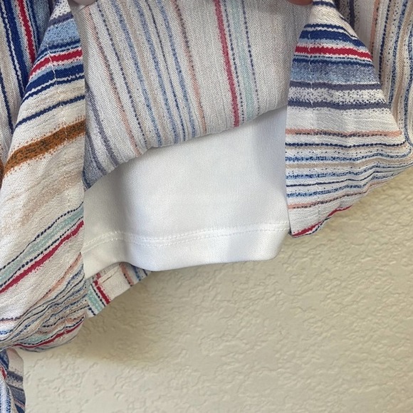 NWT Hiatus Striped Romper Shorts Small Rayon Button Up Short Sleeve - Picture 6 of 8